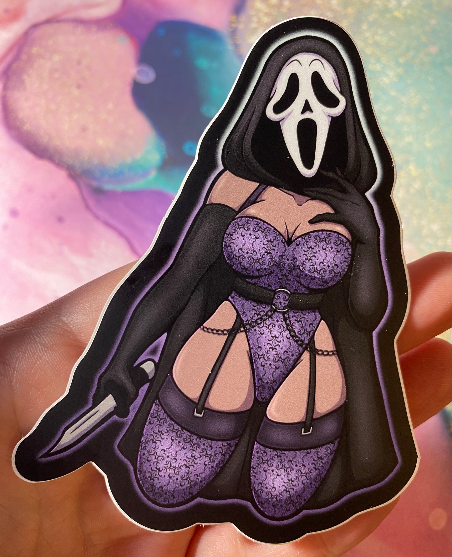 Ghostface Lingerie - 4” Fan Art Sticker