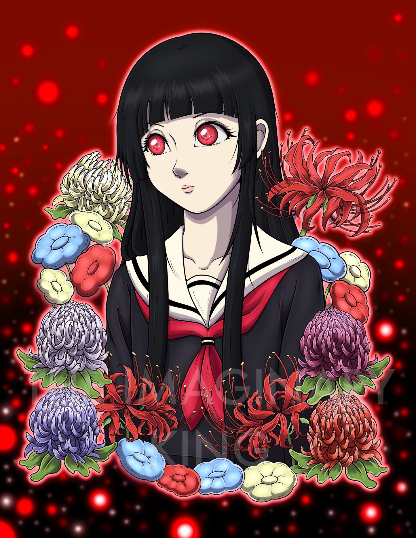 Hell Girl - Ai Enma 8.5”x11” Fan Art Heavy Card Stock Print