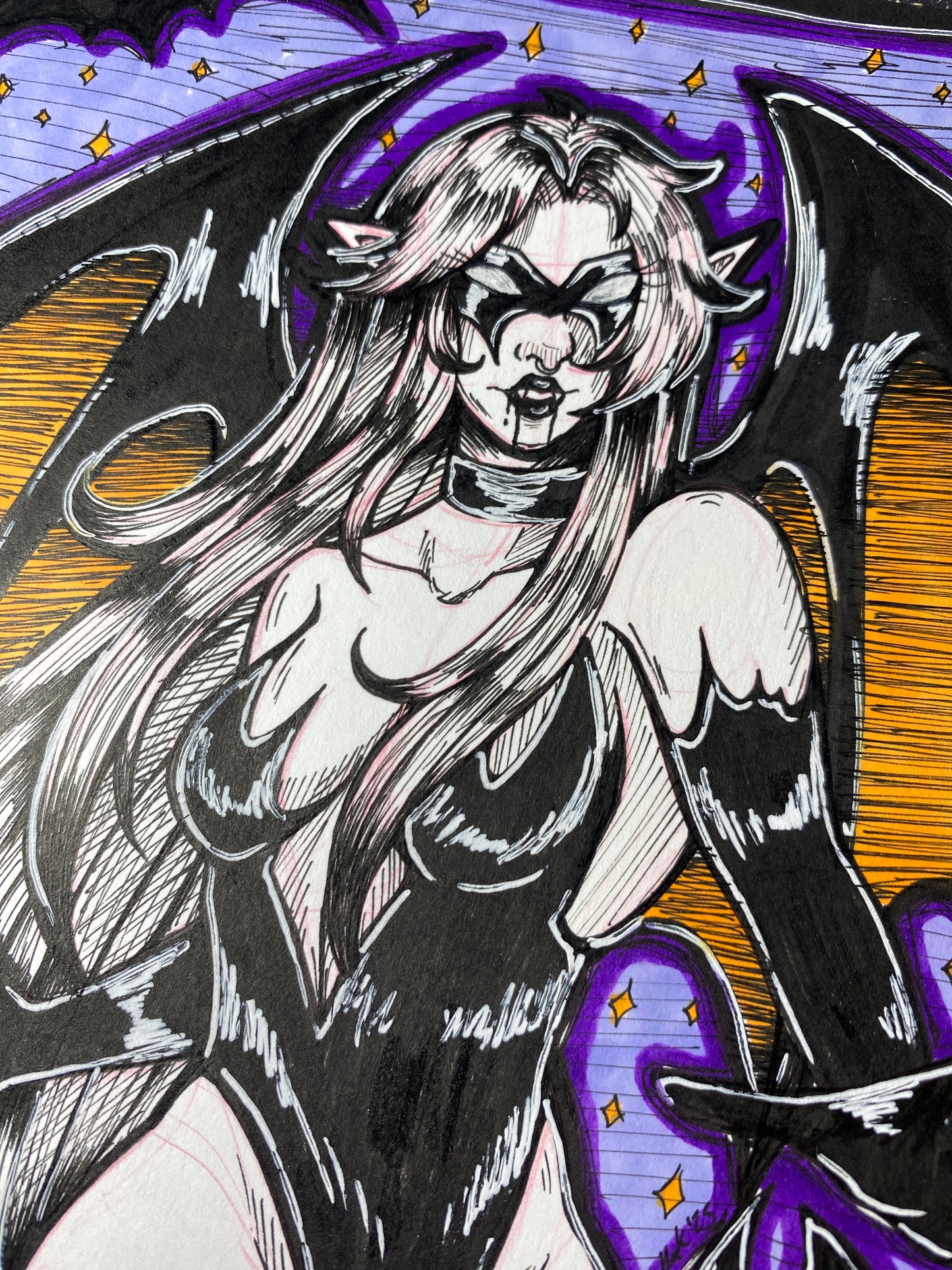 Halloween Demon - 5”x7” Original Traditional Artwork