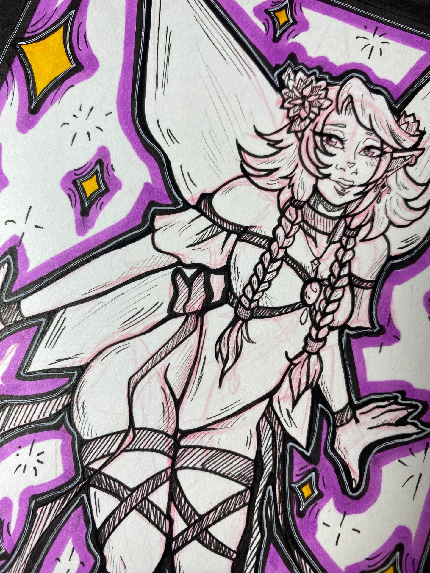 Little Fairy - 4”x6” Traditional Original Art