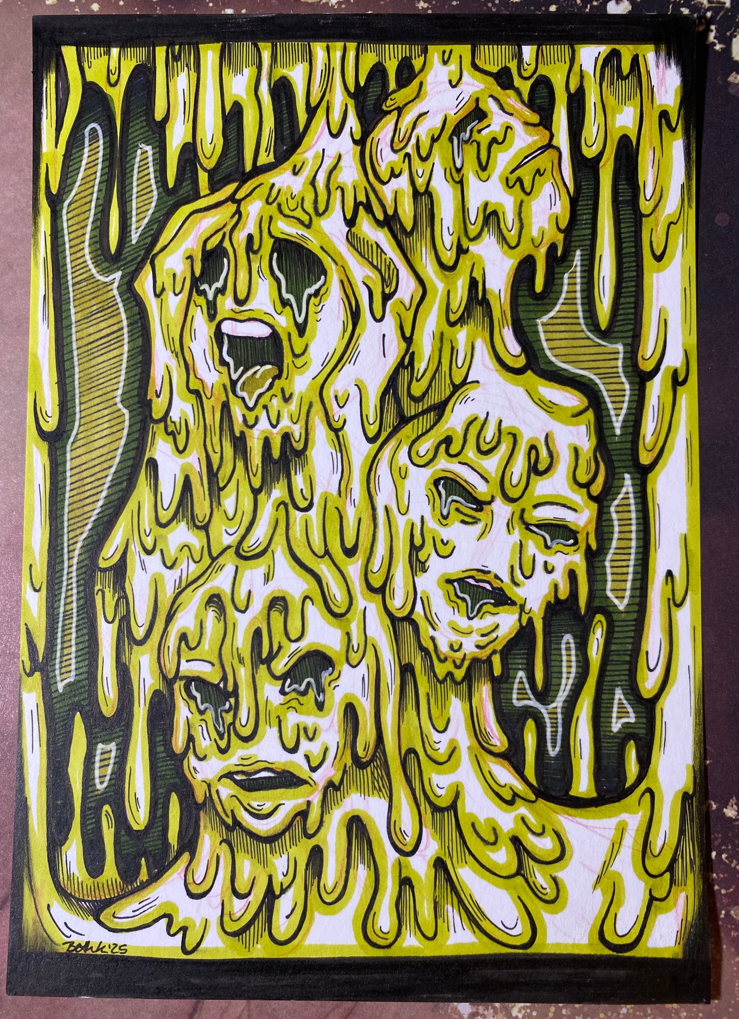 Melting - 4”x6” Original Traditional Artwork