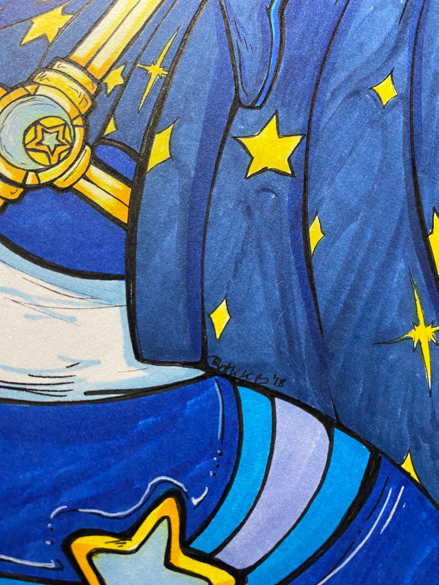 Star Crossed Priestess 11”x14”Traditional Original Artwork