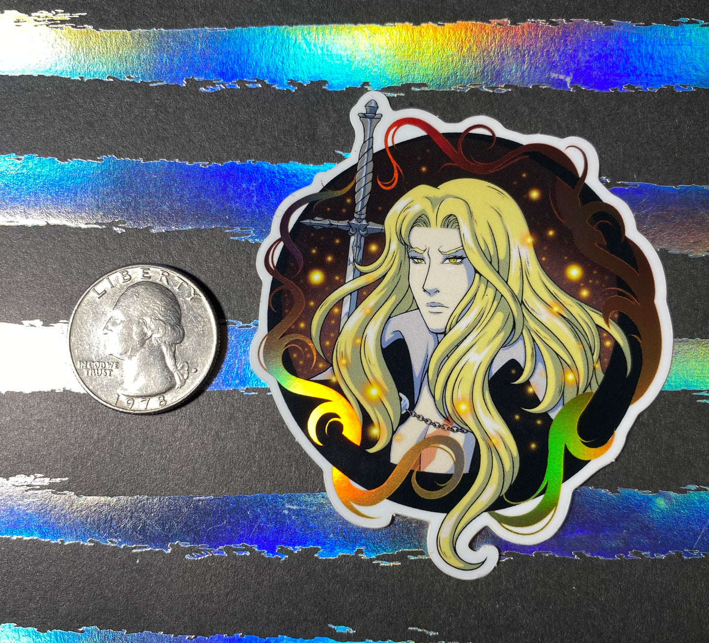 Alucard Castlevania - 3.5" Fan Art Vinyl Sticker