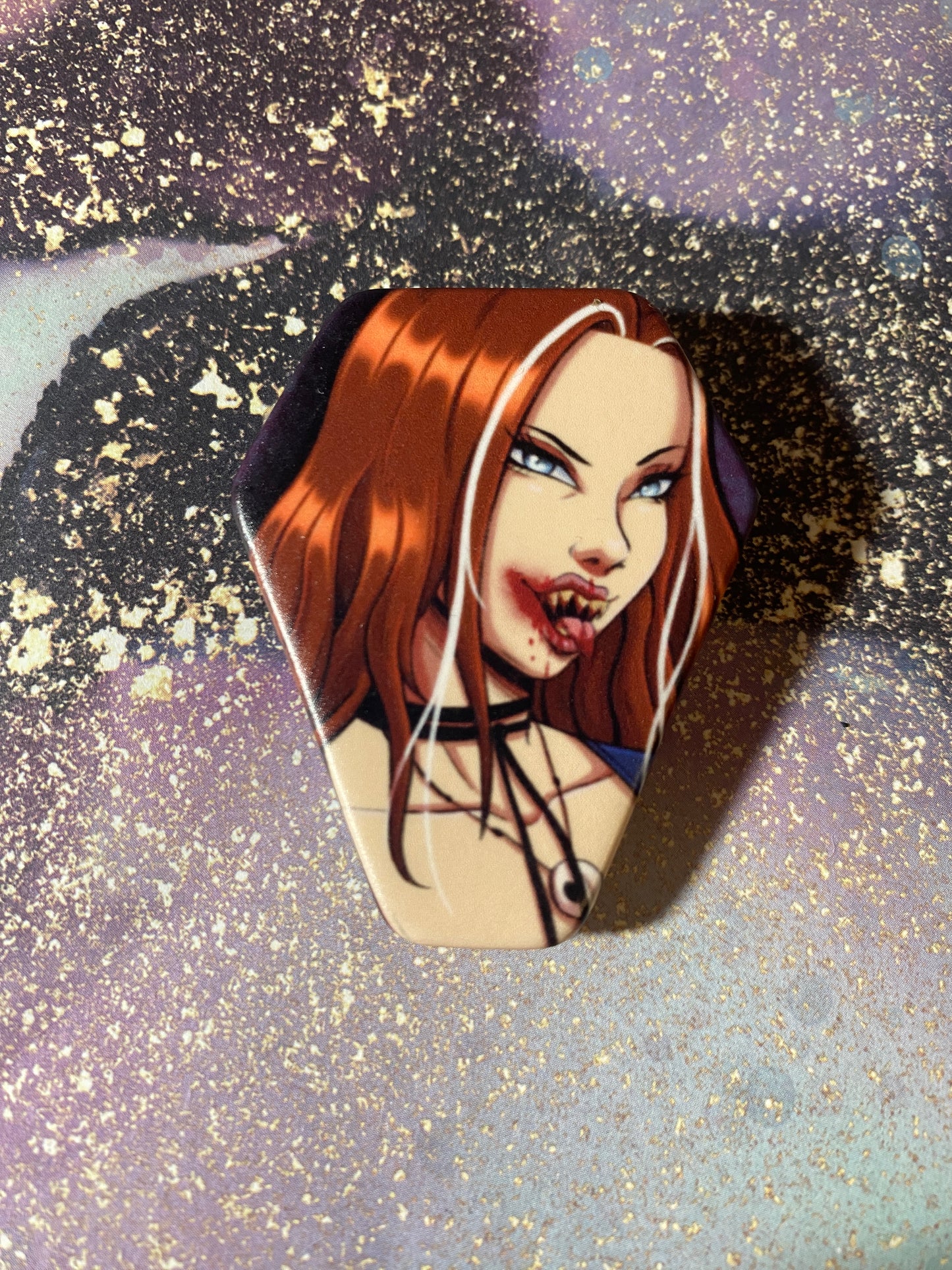 Ginger 2" Horror Fanart Coffin Button