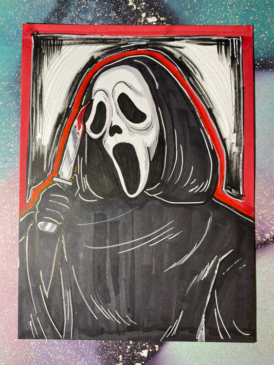 Ghostface - 5”x7” Original Fan Artwork