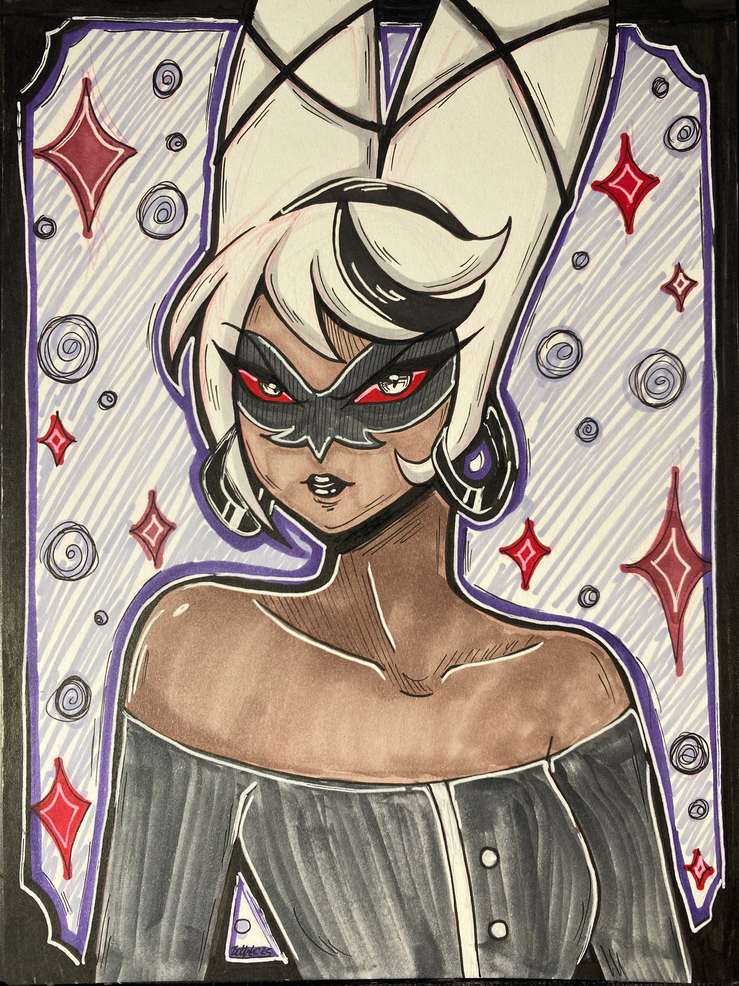 Hazbin VARIETY - Original Traditional Fan Art 5”x7”