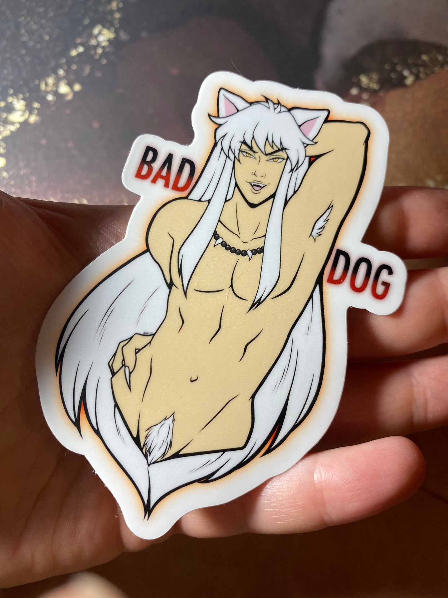 Bad Dog Anime Demon Man - 4” Fan Art Sticker