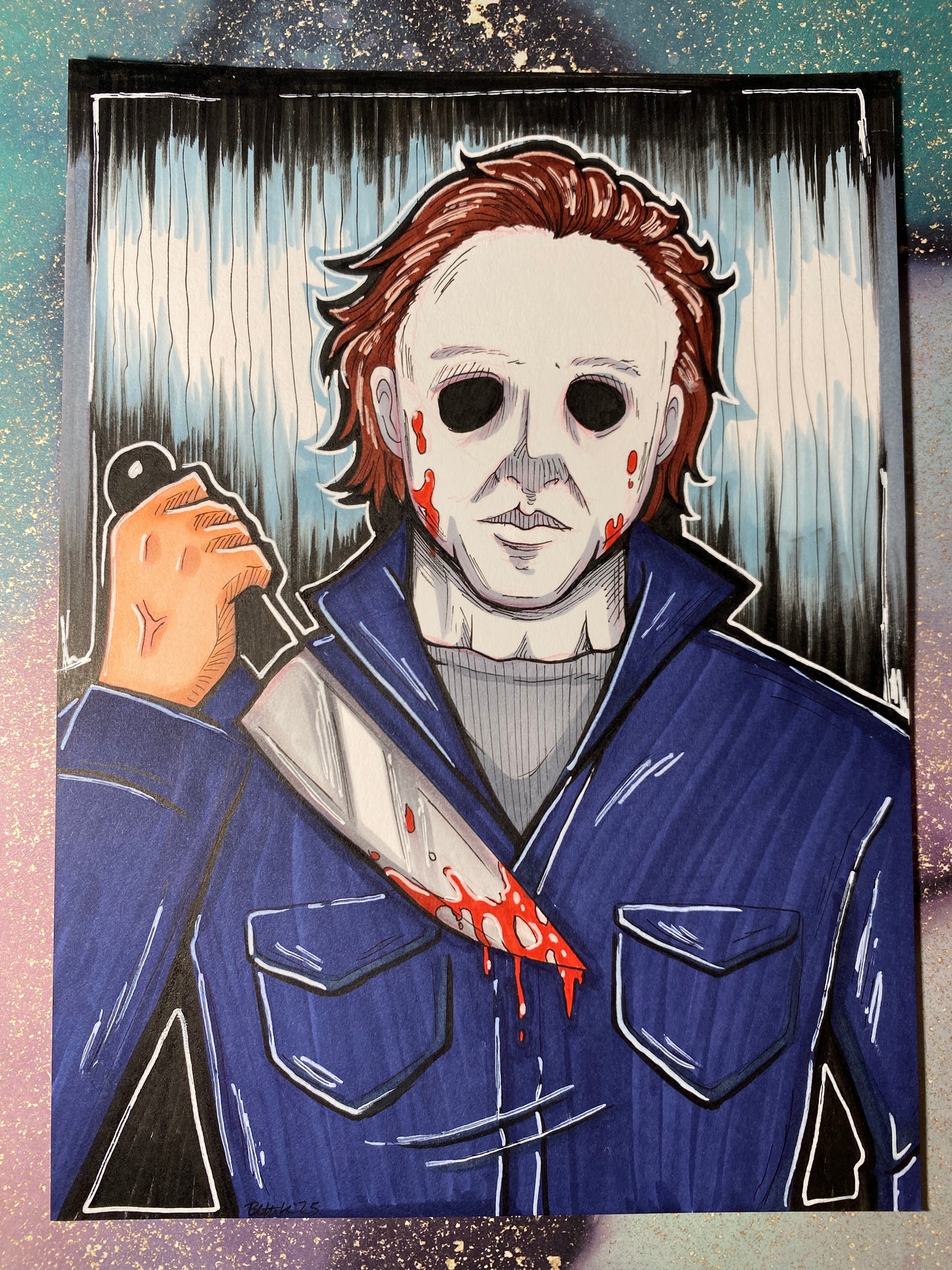 Michael - 5”x7” Horror Fan Art Original Artwork
