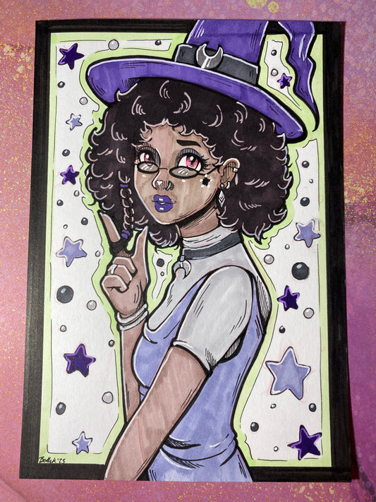 Witchy Business - 4”x6” Original Traditional Artwork