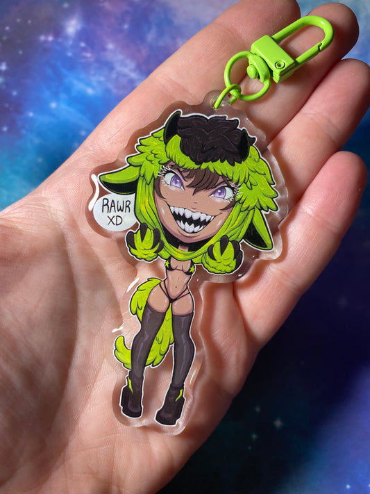 RAWR XD - Original Art 3.5” Acrylic Keychain