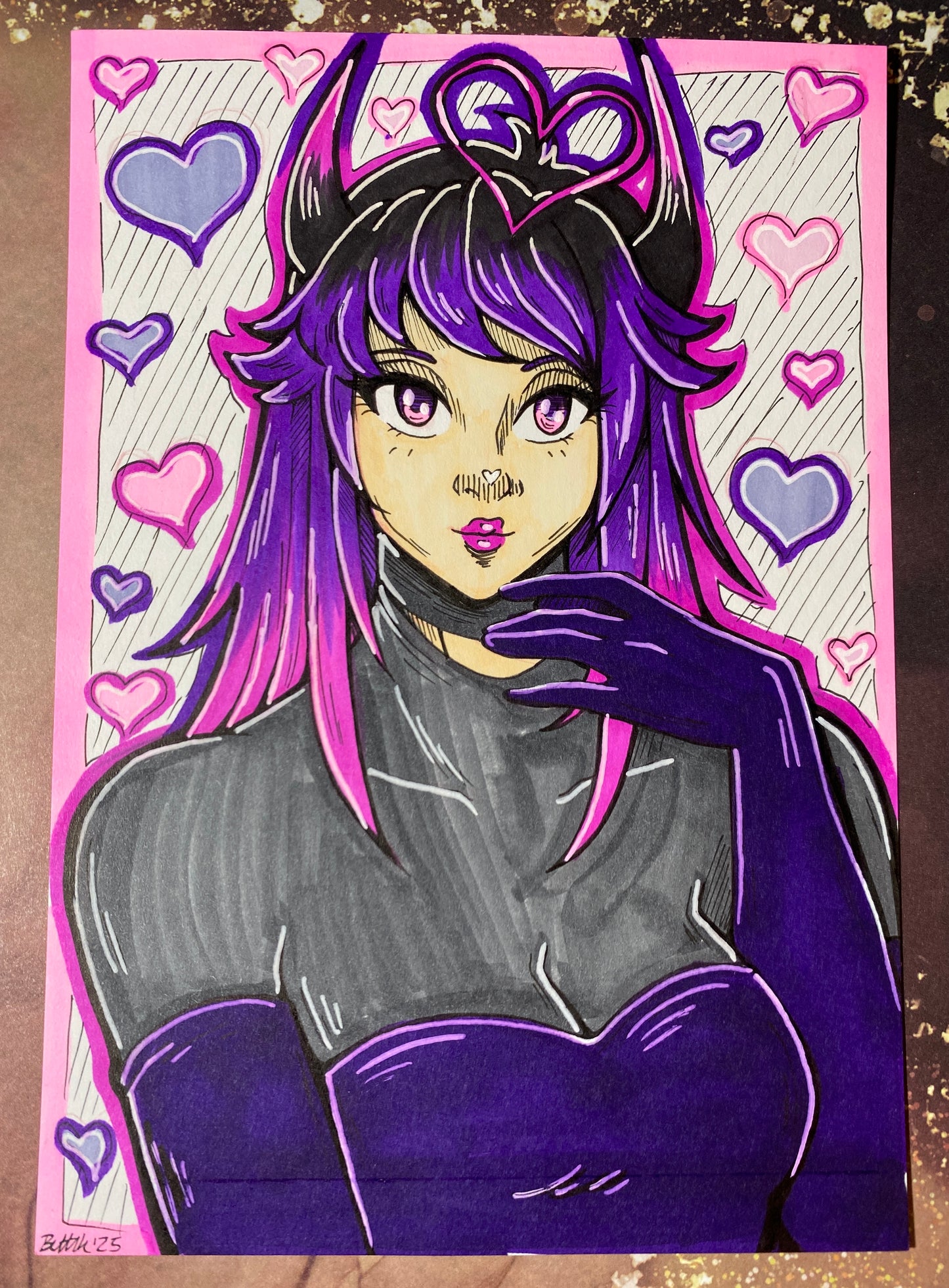 Heart Demon - Original 4x6” Traditional Artwork