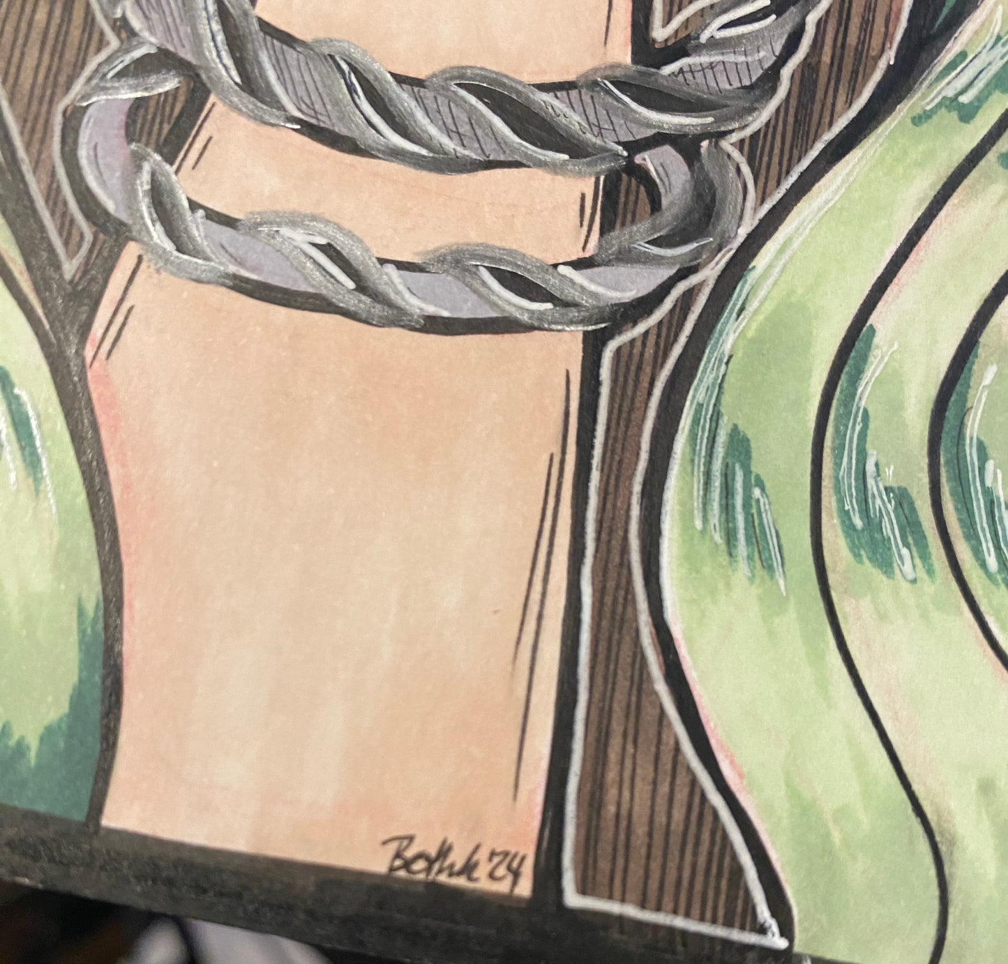 Mystic Aura - 7”x10” Original Inked Traditional Artwork