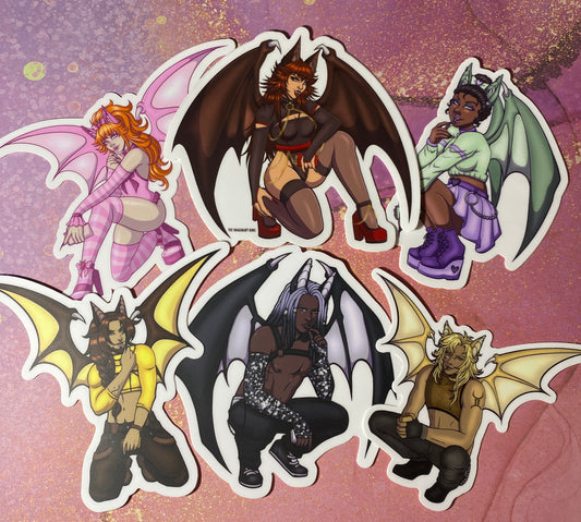 Pocky Bats Revamp VARIETY - 4” Original Stickers