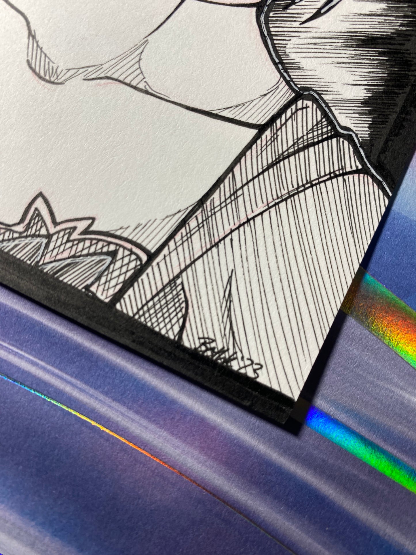 Koudelka Iasante, Koudelka - 4.25”x6.25” Original Traditional Fan Art Ink Drawing