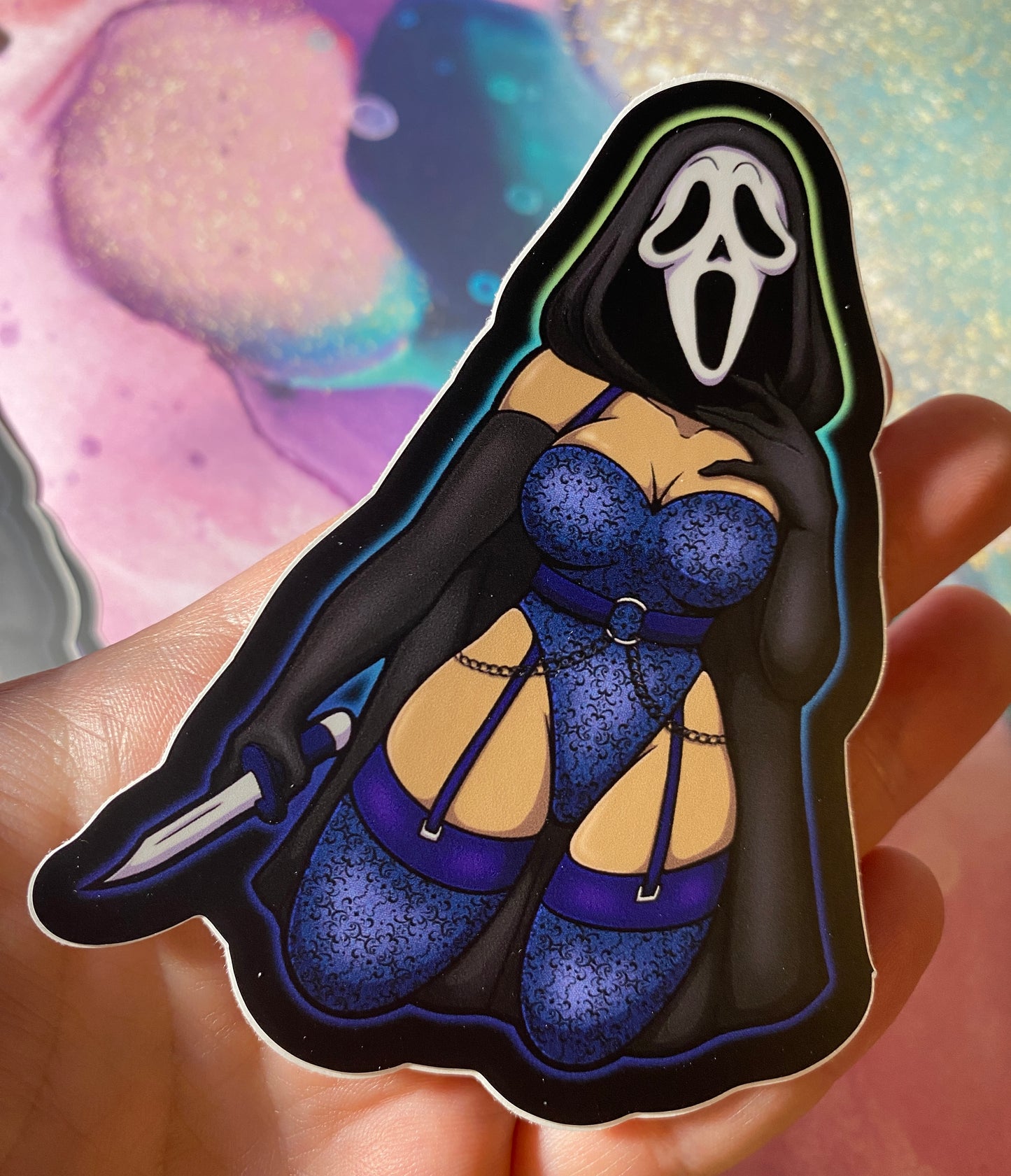 Ghostface Lingerie - 4” Fan Art Sticker