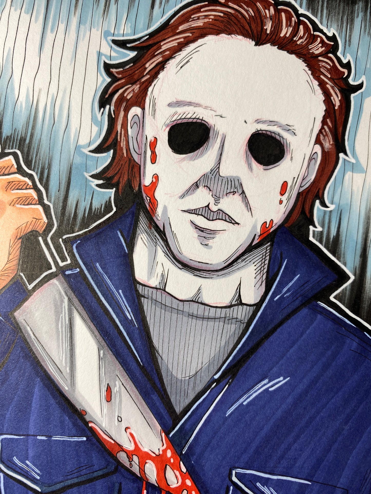 Michael - 5”x7” Horror Fan Art Original Artwork
