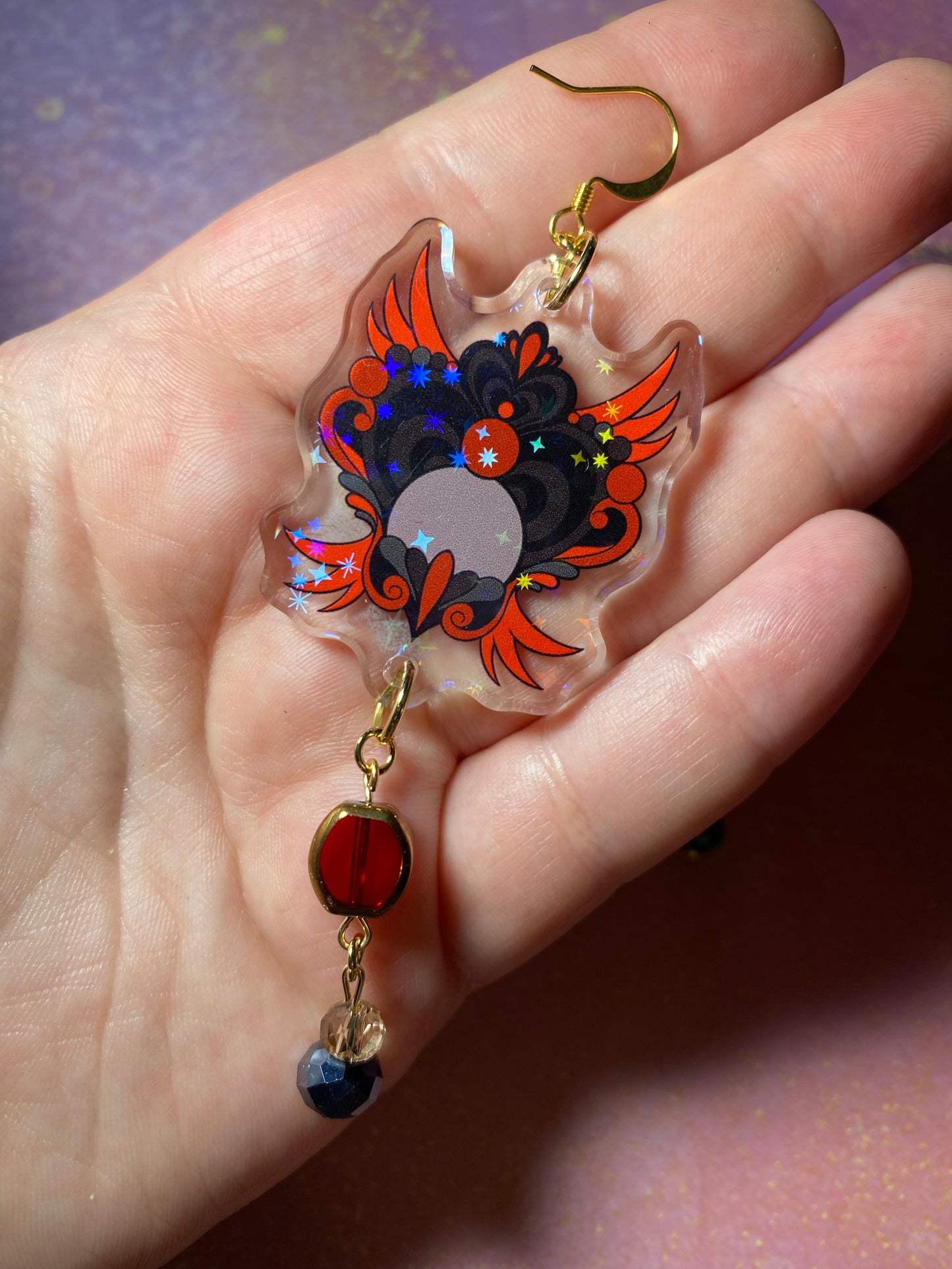 Winged Magical Heart Original Earrings Variety - 2”+