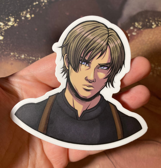 Leon - RE4 3.5” Fan Art Sticker