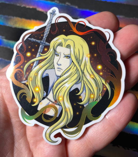 Alucard Castlevania - 3.5" Fan Art Vinyl Sticker