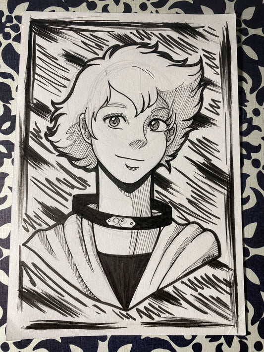 Hige - Wolf’s Rain 4”x6” Traditional Fan Art