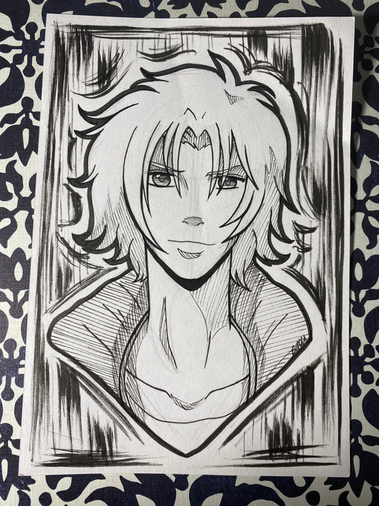 Kiba - Wolf’s Rain 4”x6” Traditional Fan Art