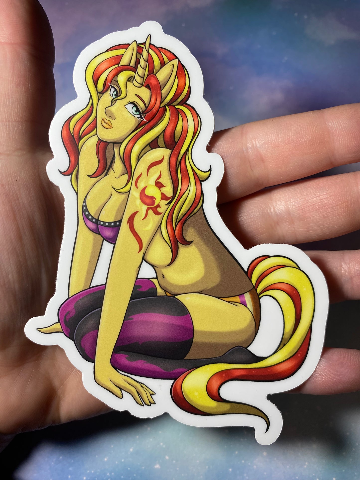 MLP Lingerie Pin-Up Fan Art 4.5” Vinyl Waterproof Stickers