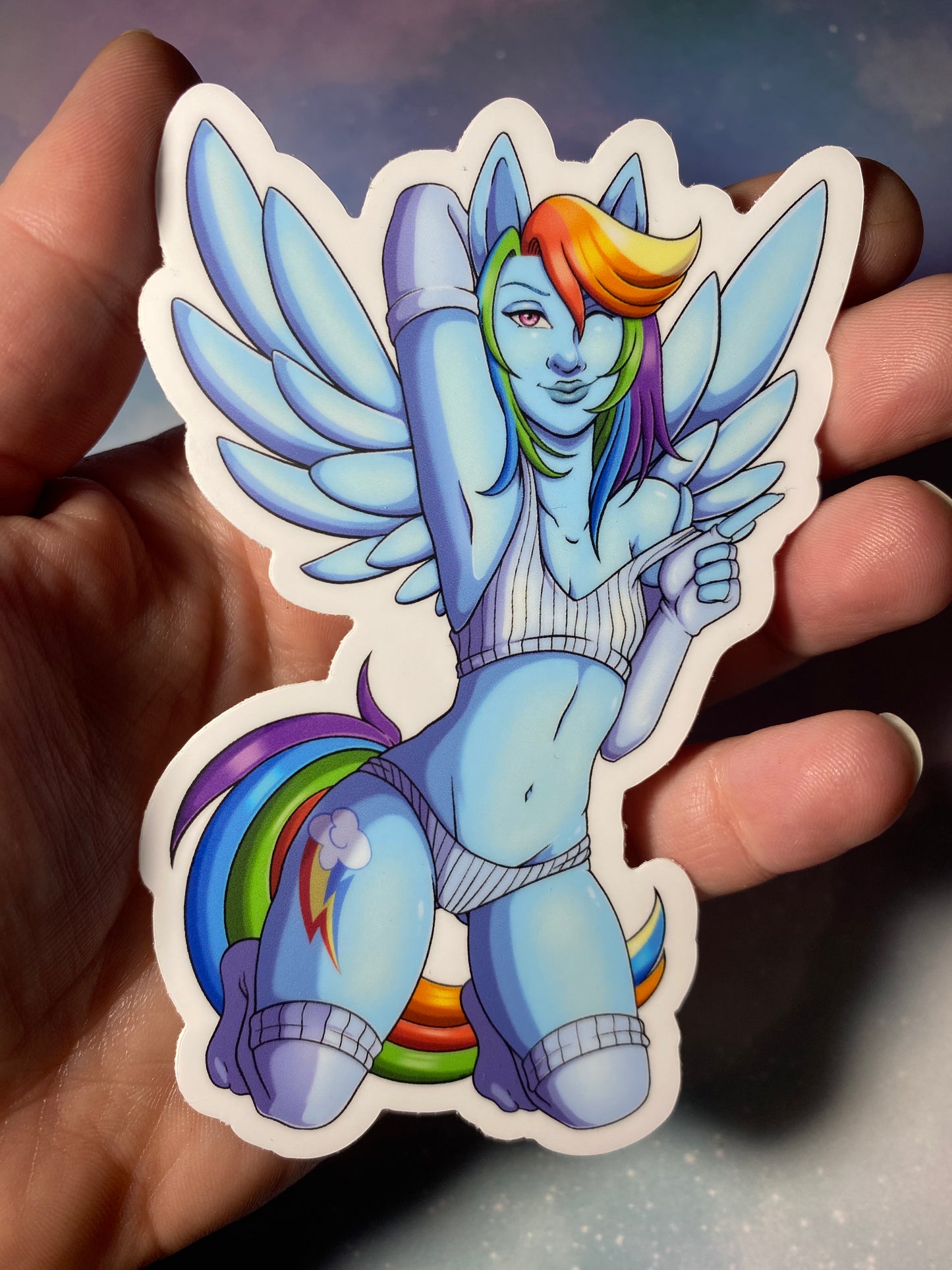 MLP Lingerie Pin-Up Fan Art 4.5” Vinyl Waterproof Stickers