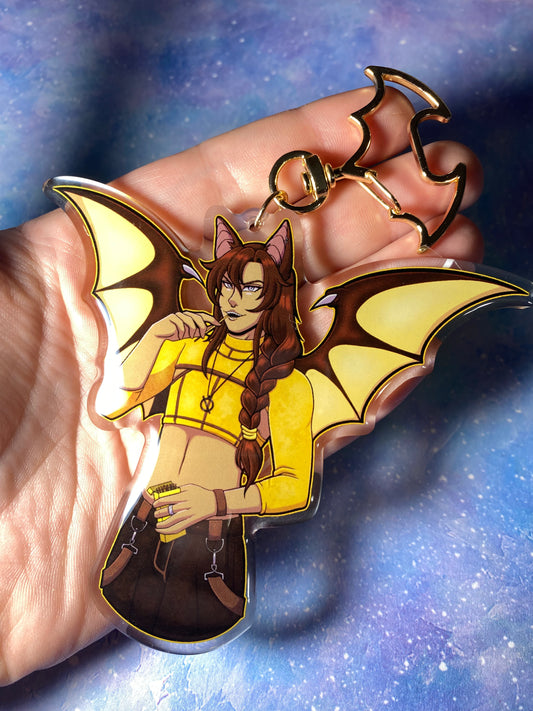 Banana Pocky Bat - Original Art 4” Keychain