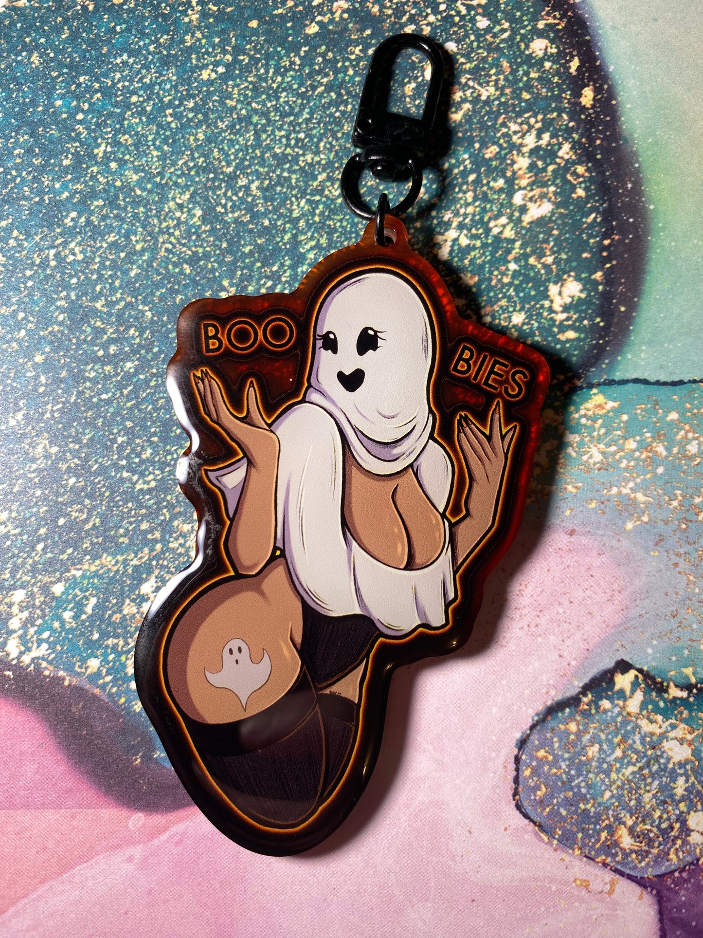 BOOBIES!! Original - 3.5” Epoxy Keychain