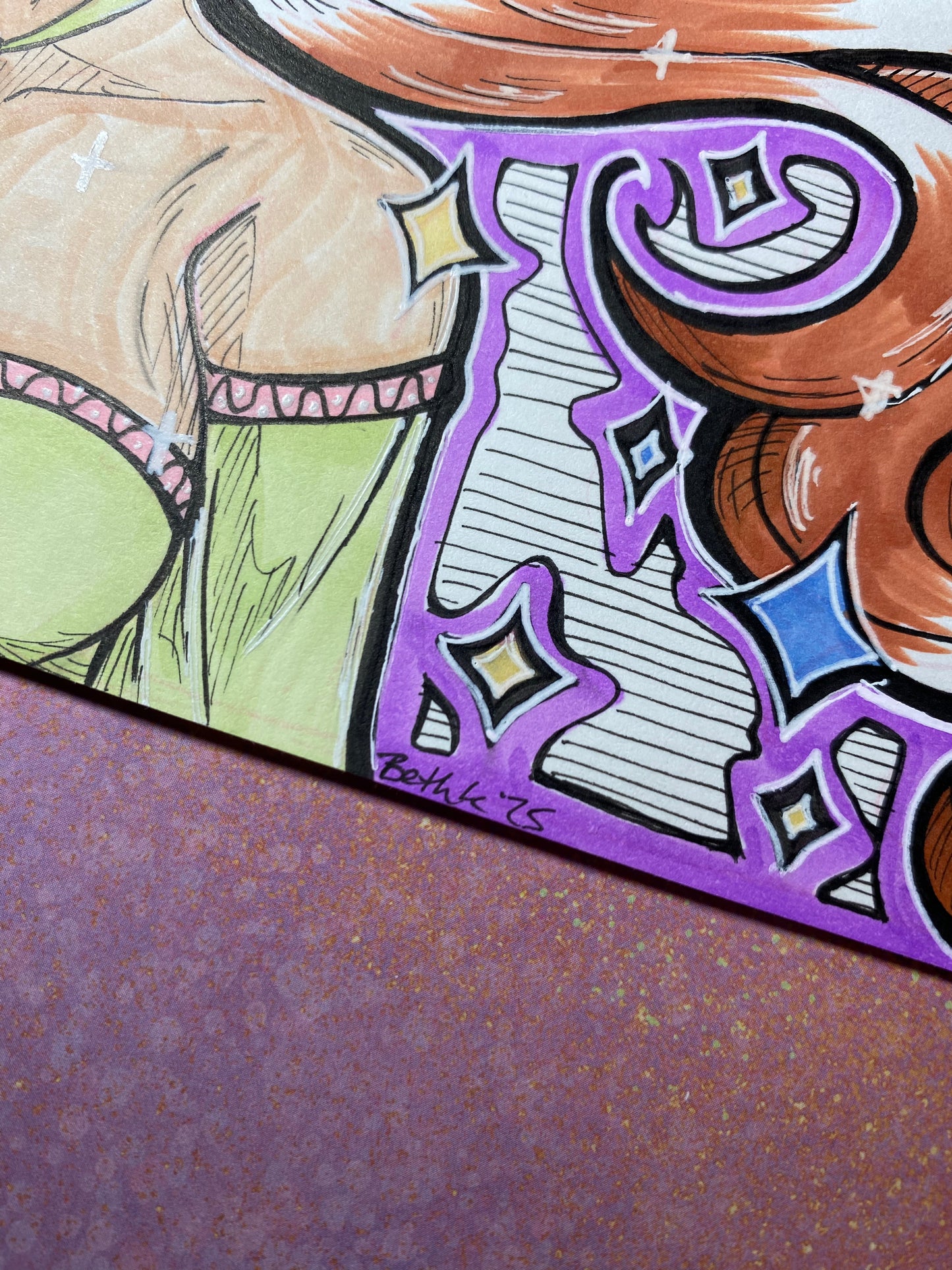 Elf Woman Original 7.25”x5.25” - Traditional Artwork