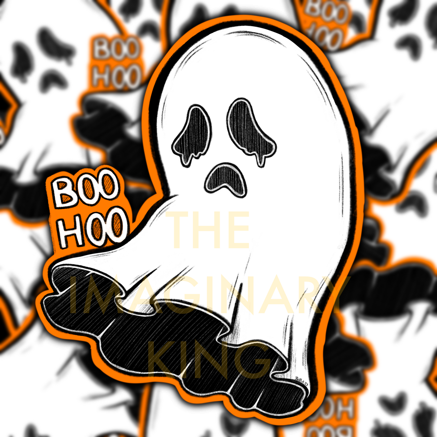 BOOHOO 3.5” ORIGINAL HALLOWEEN STICKER