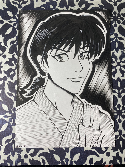 Miroku 4”x6” Traditional Fan Art