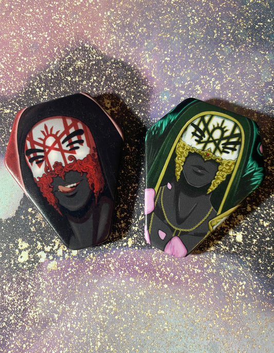 Vessel 2" Coffin Fan Art Buttons