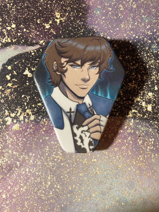 Richter 2" Fan Art Coffin Button