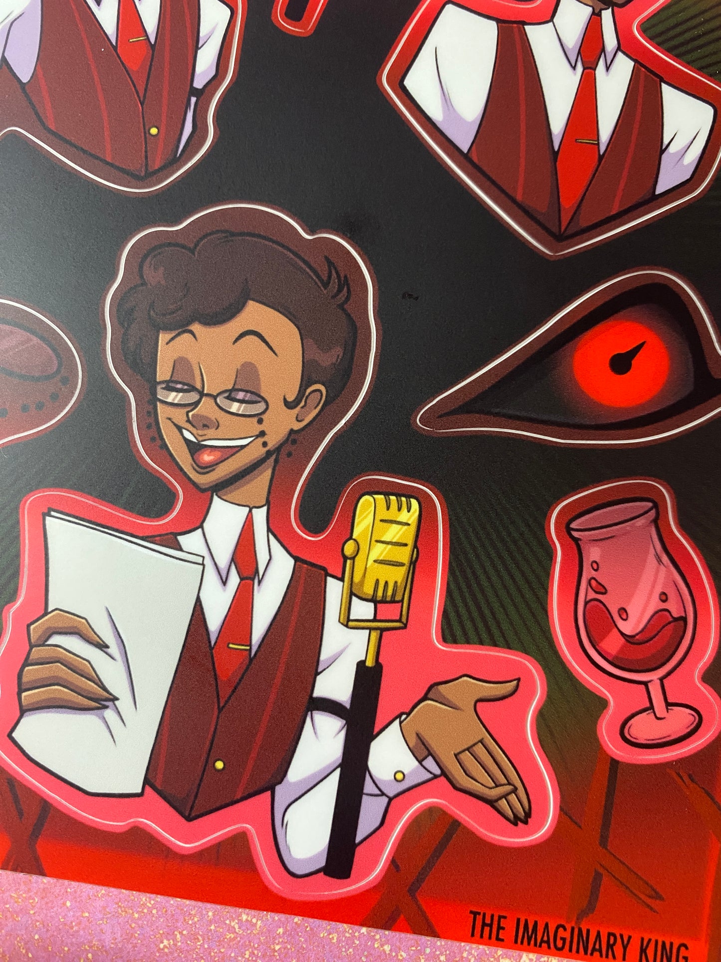 Human Hazbin Sticker Sheets - Pentious, Alastor, Vox