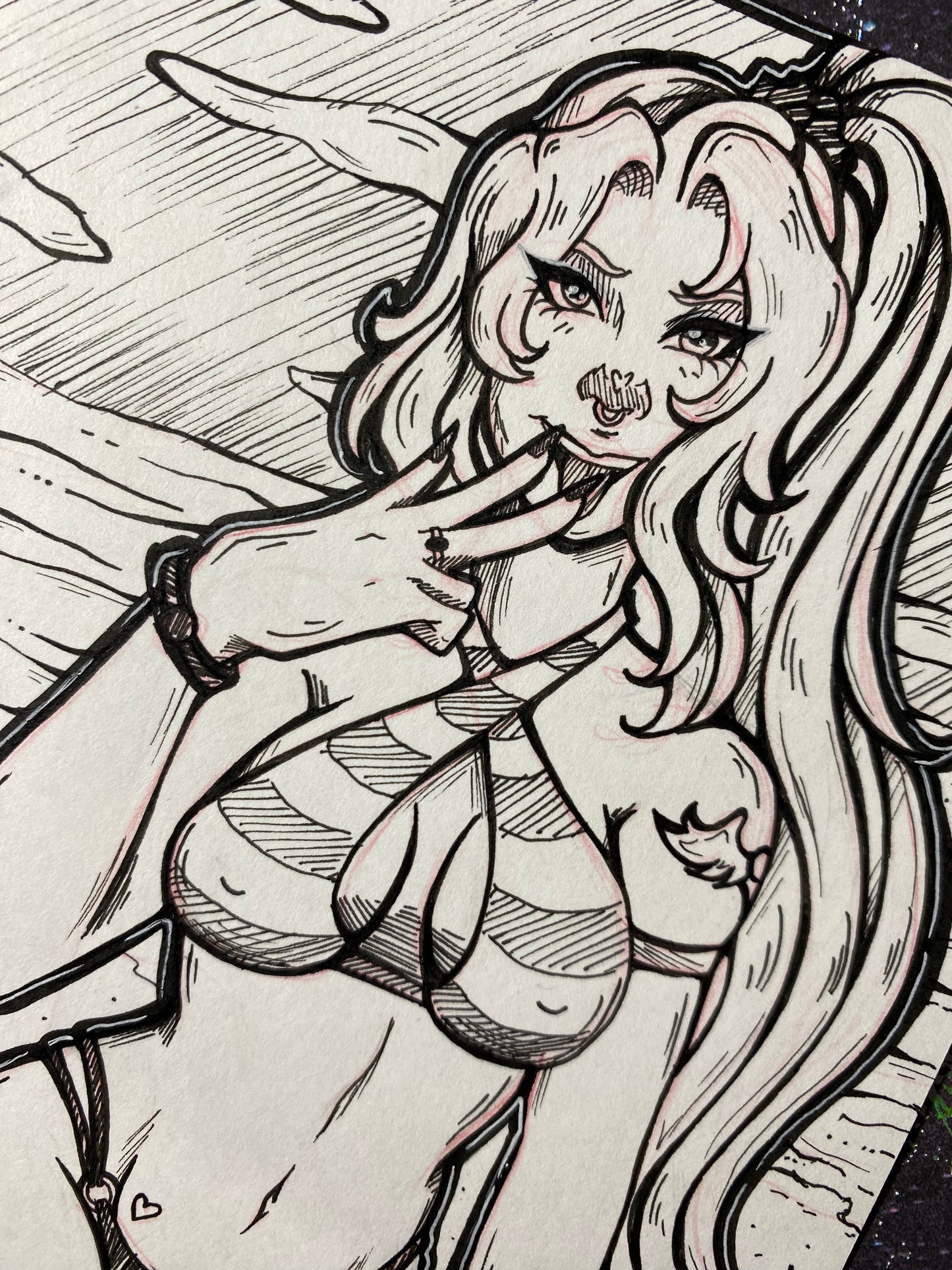 Beach Babe Original Traditional Art Piece 4”x6”