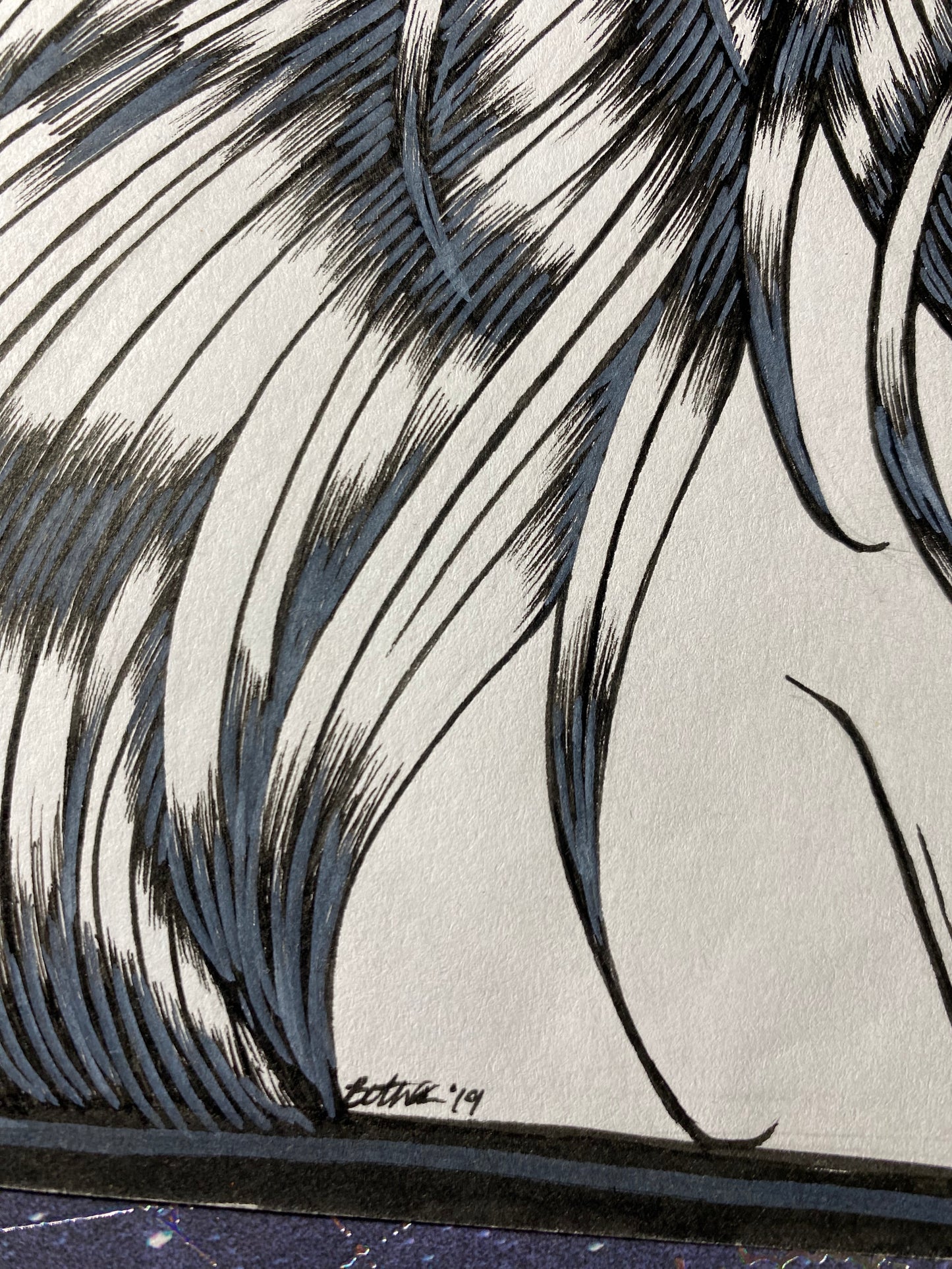 Valkyrie Tears Traditional Original 8.25”x11” Art Piece