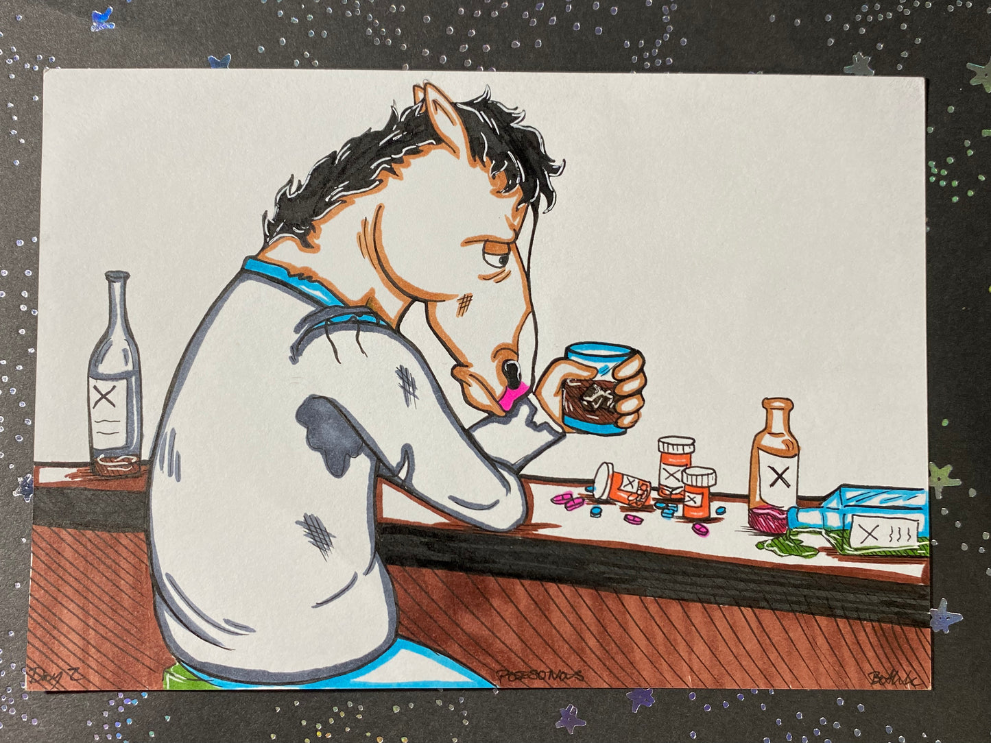 Bojack Traditional Fan Art 4”x6”