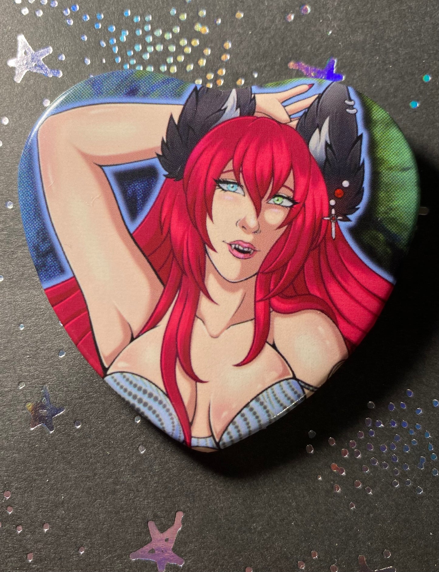 Zephyr Bed Time 2” Heart Button