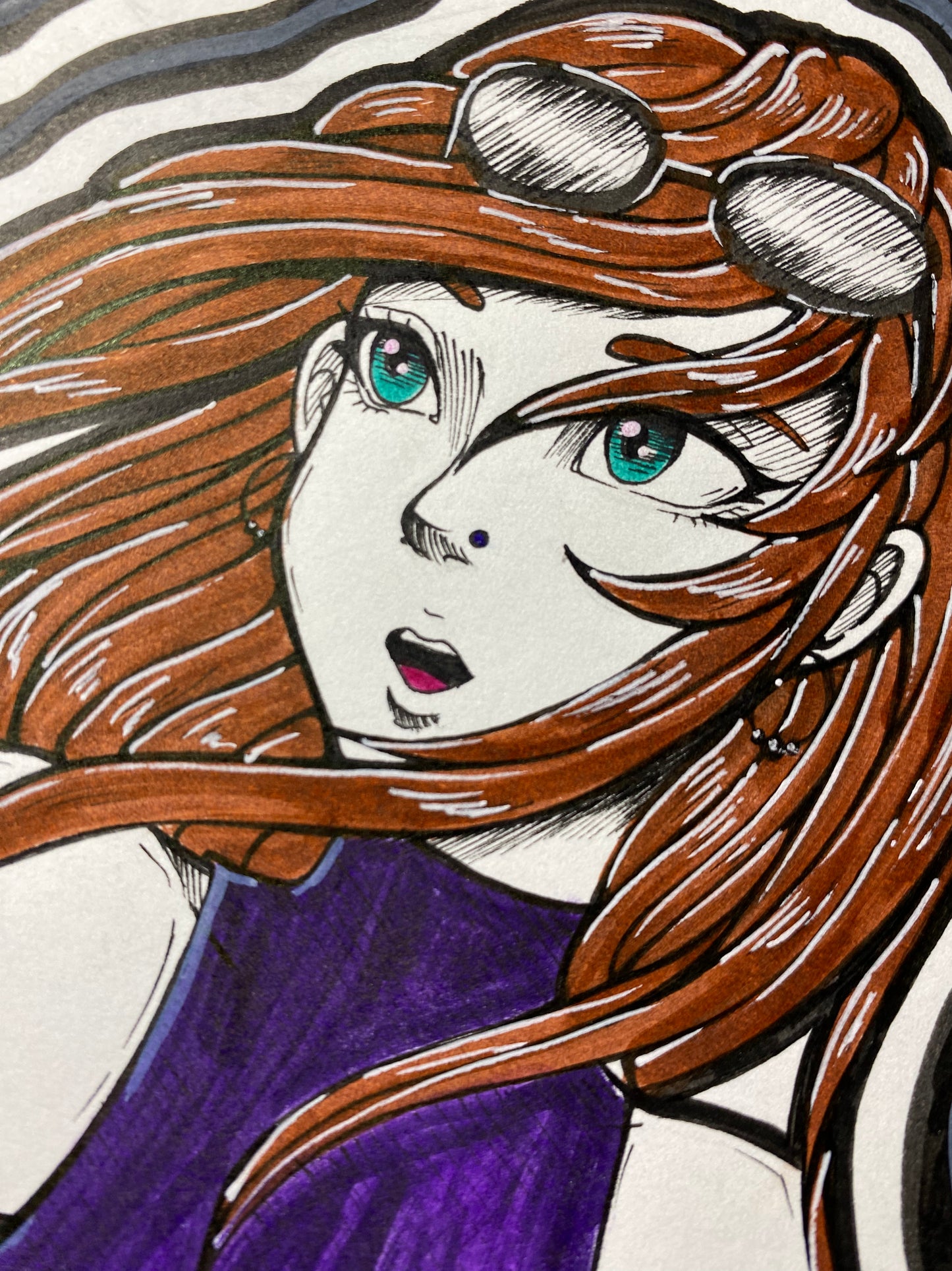 Casual Cutie Traditional Original 4”x6” Art Piece