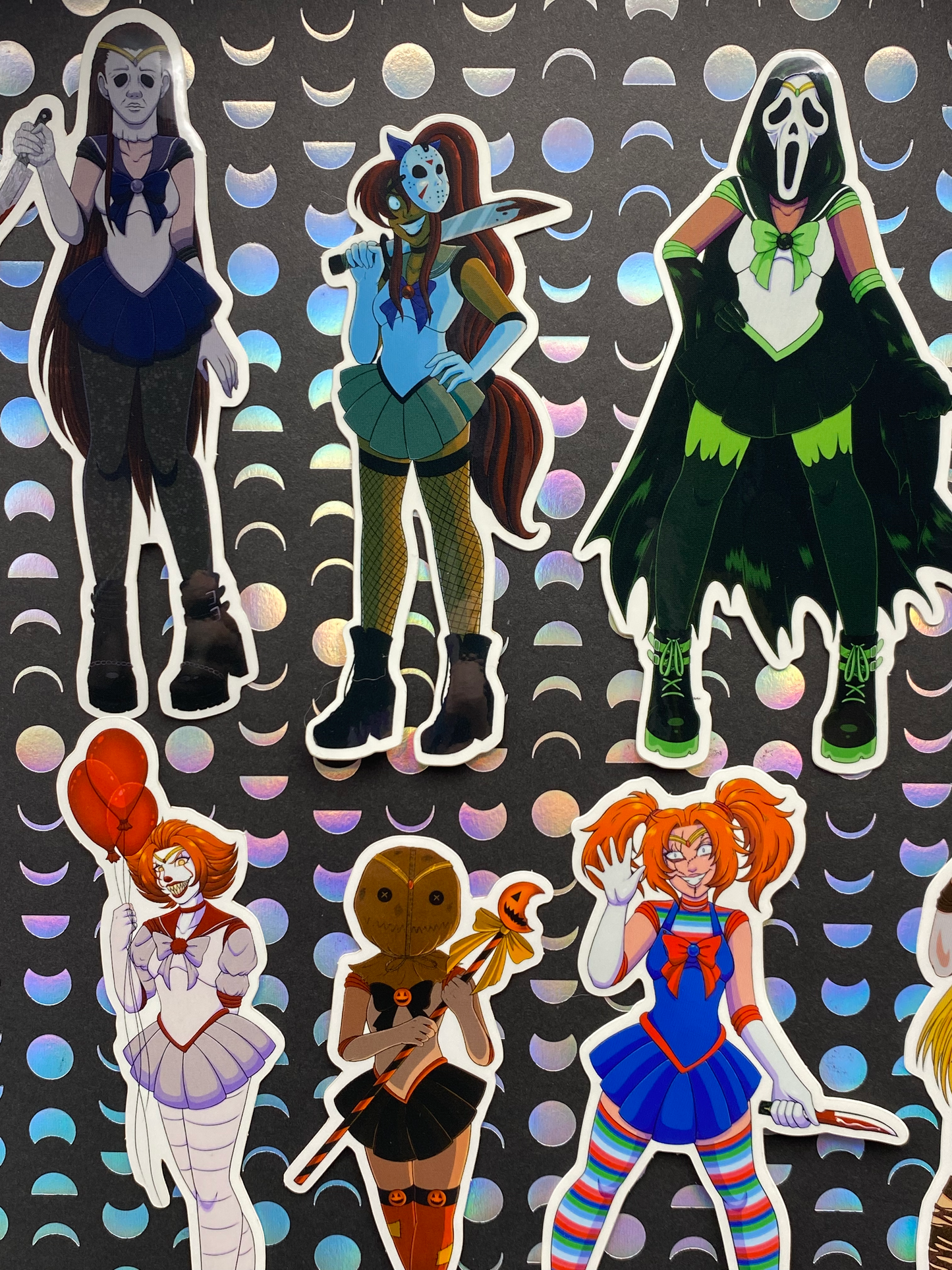 Spooky Scouts - Sailor Moon Horror Mash Up Vinyl 5” Stickers