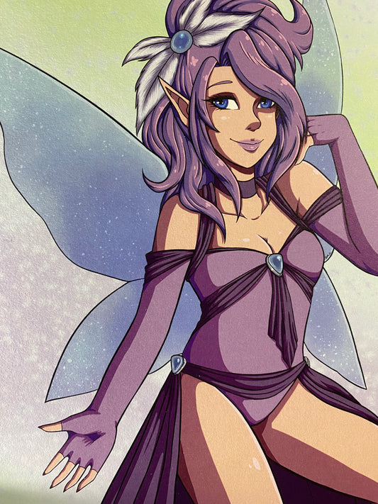 Purple Fairy Original 11x17” Print DISCONTINUED